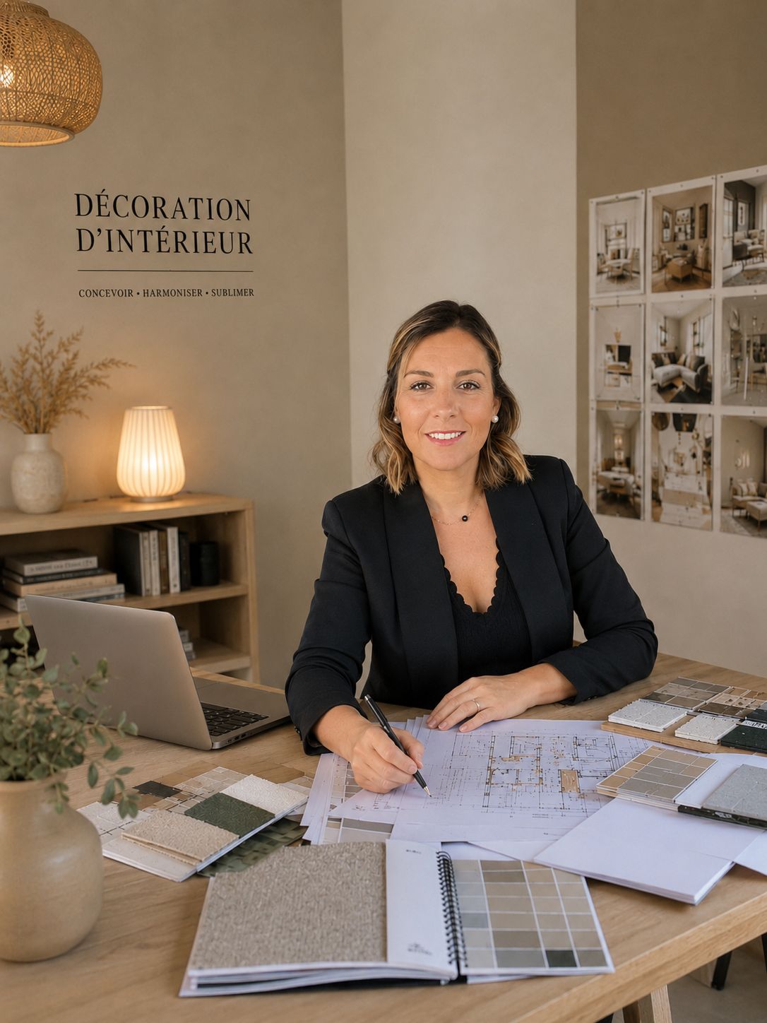 Sandra, fondatrice de Projection Déco, décoratrice d'intérieur sur l'île d'Oléron